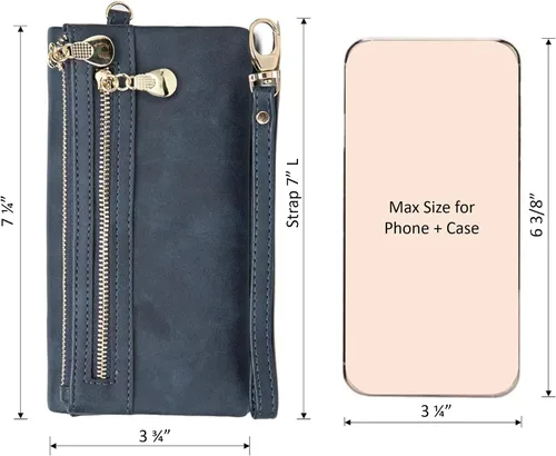 Miniatura 3 de Aslana Cartera larga de cuero suave con correa de mano bolso de embrague para las mujeres multi función tarjetero teléfono bolsa, #04 Rojo
