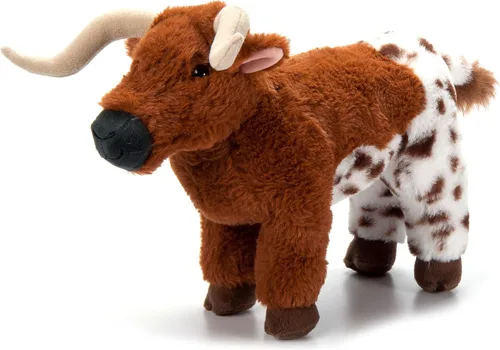 The Petting Zoo Longhorn - Peluche de animales salvajes, regalos para niños, animales salvajes de Onez, peluche de cuerno largo de 12 pulgadas