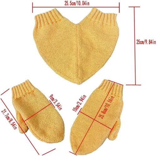 Miniatura 3 de Guantes de invierno de punto para parejas, guantes cálidos de punto con diseño de mano para parejas, guantes de dedo completo para parejas, guantes