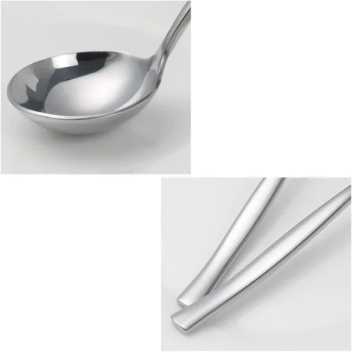 Miniatura 3 de Cucharón de sopa de acero inoxidable de 3 piezas, cucharón de salsa