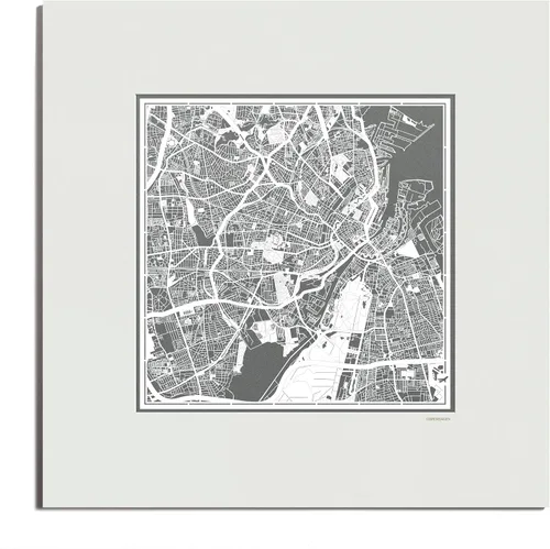 Miniatura 19 de O3 Design Studio Mapa de corte de papel Madrid negro mate de 20 x 20 pulgadas