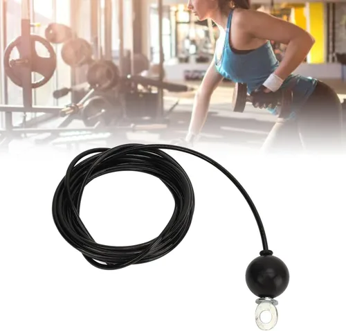 Miniatura 3 de HERCHR Cable de polea de fitness de 157 pulgadas / 197 pulgadas, ajustable, sistema de polea de repuesto para gimnasio en casa, cable de polea