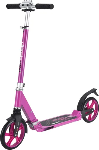 New Bounce Patinete de ruedas grandes para niños de 8 años en adelante con manubrio ajustable, el mejor scooter deportivo es perfecto para niños más