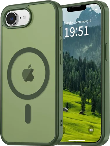 Miniatura 88 de vnnink para iPhone 12 y iPhone 12 Pro, funda de teléfono celular translúcida con protección contra caídas de grado militar, mate magnética