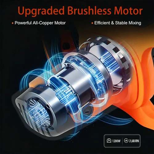 Miniatura 2 de Mini motosierra eléctrica inalámbrica de 8 pulgadas, sin escobillas de 1200 W, con 2 baterías de 4000 mAh y 4 cadenas, motosierra 2 en 1 de doble