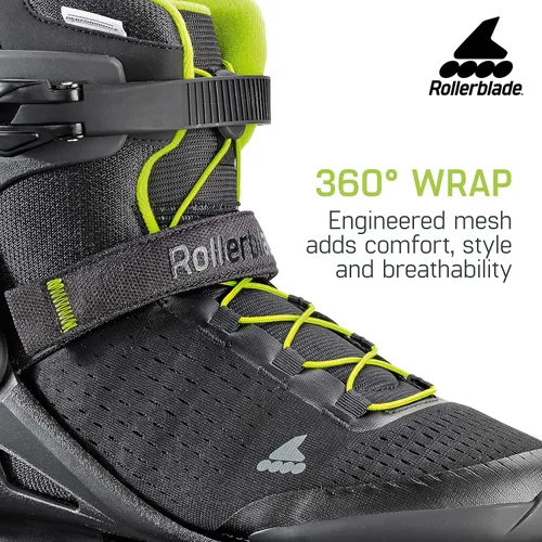 Miniatura 5 de Rollerblade Zetrablade Elite - Patines en línea de hombre para adulto, color negro y lima, patines en línea de alto desempeño