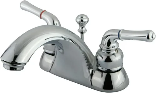 Miniatura 5 de Kingston Brass KB2628B Nápoles - Grifo de lavabo de 4 pulgadas (4 pulgadas) emergente de latón, níquel cepillado cepillado níquel