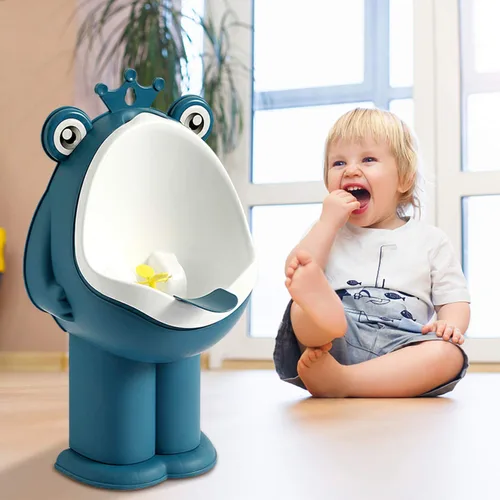 Miniatura 7 de Orinario de entrenamiento para orinario para niños pequeños, entrenador de orina para baño, divertido entrenamiento para bebés (azul DEEP)