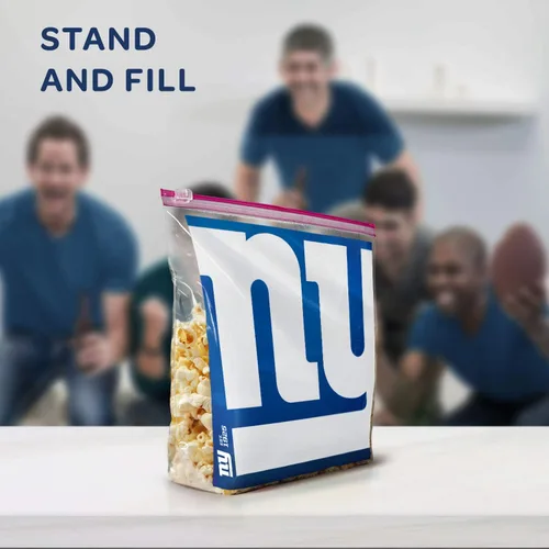 Miniatura 3 de Ziploc Bolsas de almacenamiento con cierre deslizante, con diseño de la NFL, galón, 305564, 1