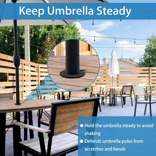 Miniatura 6 de 2 Pieces Patio Table Umbrella Hole Ring Silicone Patio Cone Wedge Plug Stabilizer Sleeve for 2 to 2.5 Inch Patio Table Hole and 1.5 Inch Umbrella