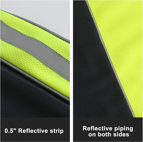Miniatura 4 de Camisa de seguridad de alta visibilidad, manga corta y larga, polo reflectante, camisetas de trabajo para hombres amarillo-S