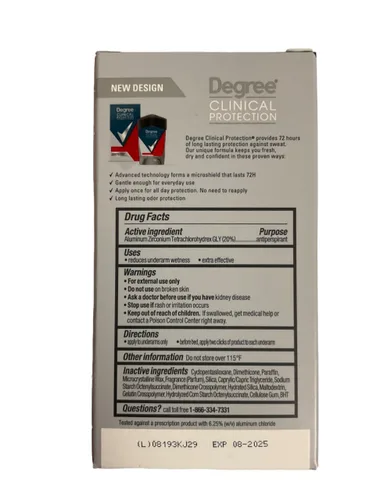 Miniatura 3 de Degree Clínico + Antitranspirante y Desodorante Sólido Sport Strength 1.70 oz