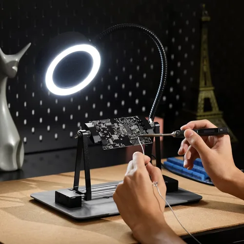 Miniatura 8 de SainSmart Soporte magnético ajustable para placa de circuito, rotación de 360 grados, mano de ayuda de soldadura para sujetar PCB, desoldar y soldar