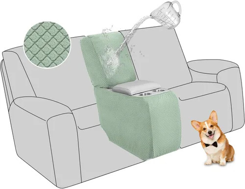Miniatura 22 de ALIECOM Funda para Consola Central de Sillón Reclinable, Funda Elástica para Sofá Seccional Reclinable en Forma de L, Funda de Esquinas para Sofá