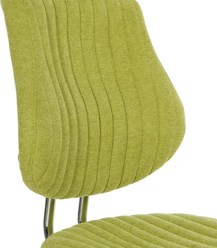 Miniatura 11 de OSP Home Furnishings Sunnydale - Silla de oficina de felpa ajustable con base cromada, albahaca
