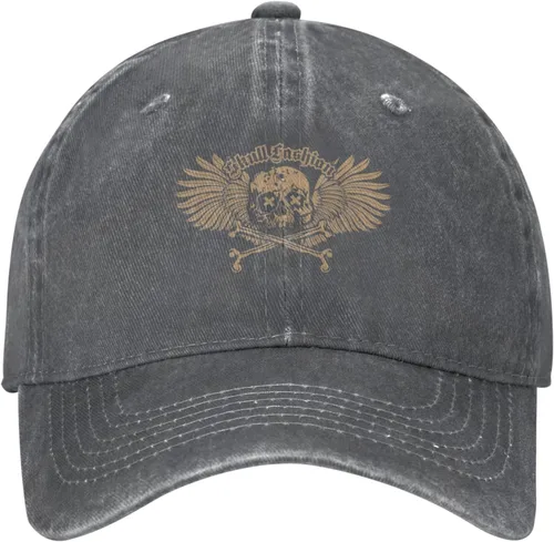 Miniatura 2 de Cowboy Hat Trendy Hats for Man and Women Djustable Four Season Outdoor Baseball Cap of Hell Skull with Angel Deep Heather