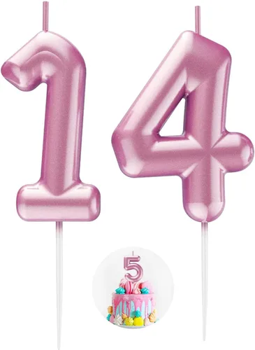 Miniatura 62 de Velas número 2 arcoíris con número 3D de feliz cumpleaños para decoración de fiesta de pastel de cumpleaños, suministros de celebración
