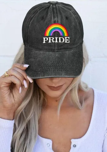 Miniatura 4 de Gorra de béisbol bordada con diseño de orgullo arcoíris – Gorra LGBT ajustable para hombres y mujeres