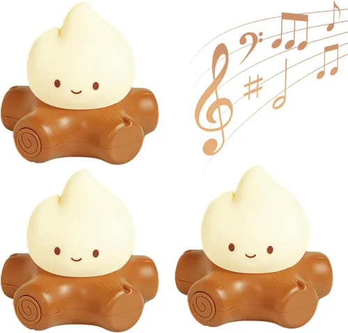Miniatura 14 de WANIDEA Chibi Flame - Juego de 2 lámparas de noche, estilo anime, adorables y acogedoras, retro, recargable, para decoración, accesorios de Amarillo