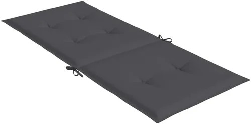 Miniatura 6 de Cojines para silla de jardín con respaldo alto, 2 piezas, color antracita, 47.2 x 19.7 x 1.2 pulgadas, cojines de tela para sillas de comedor