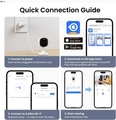 Miniatura 9 de AOQEE Cámaras 2K para Seguridad del Hogar - Cámara para Exteriores/Interiores para Perro/Gato/Mascota/Niñera/Bebé, Visión Nocturna a Color, Luz