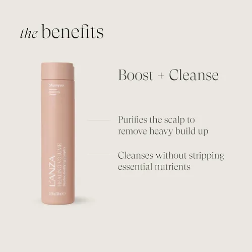 Miniatura 3 de L'ANZA Champú curativo para espesar volumen, aumenta el brillo, el volumen y el grosor del cabello fino y plano, champú para engrosar el cabello