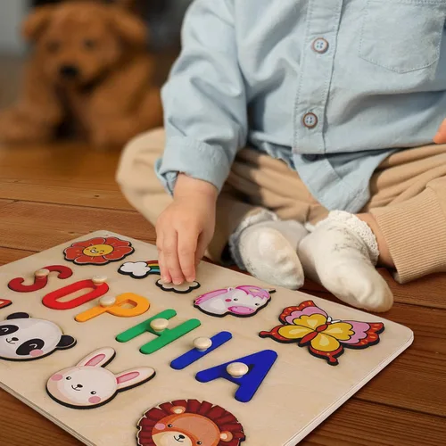 Miniatura 4 de Rompecabezas con Nombre Personalizado para Niños - Regalos de Navidad Personalizados para Niñas y Niños Pequeños - Juguetes de Aprendizaje Temprano