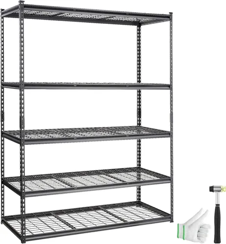 Miniatura 18 de VEVOR Estantes de almacenamiento, 2400 libras, estantería de garaje resistente de 4 niveles, 20 pulgadas de profundidad x 40 pulgadas de ancho x 60