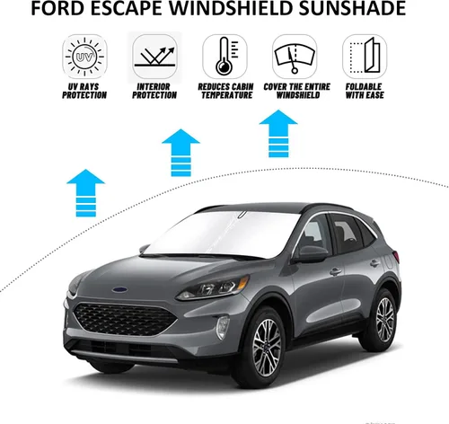Miniatura 3 de Bestview Parasol para parabrisas para Ford Escape 2020-2025, ajuste personalizado, protector de parasol para ventana delantera, bloquea los rayos UV