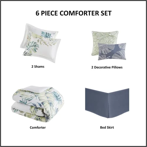 Miniatura 7 de Harbor House Acogedor juego de edredón de algodón, ropa de cama casual alternativa para todas las estaciones con fundas a juego, almohadas