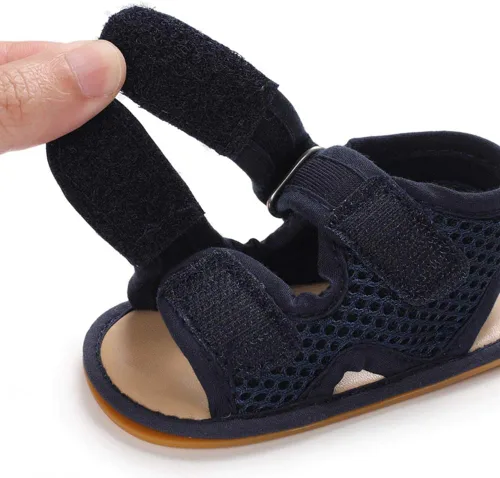 Miniatura 6 de RVROVIC Sandalias de primera calidad para bebés, niños y niñas, suela de goma antideslizante suave, zapatos de verano al aire libre para niños