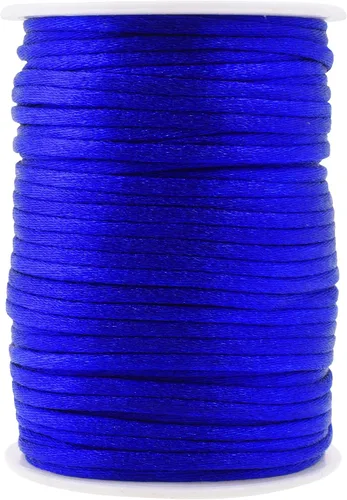 Miniatura 94 de Mandala Crafts Cordón de Satén de Nailon 2mm Cordón Rattail Champagne - 100 Yardas Cordón de Nailon Chino para Nudos Cordón de Seda Cola de Rata