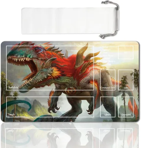 Miniatura 24 de Juego de mesa MTG Playmat Games Tamaño 60X35 cm CCG Compatible para TCG RPG CCG Play Mats (Ajani Steadfast-Zone)