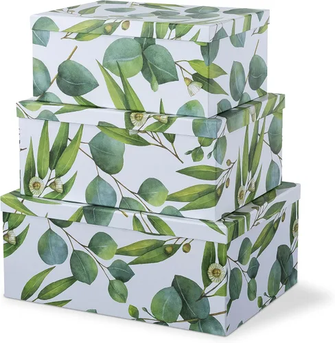 Miniatura 12 de Soul & Lane Cajas de almacenamiento de fotos de mariposas en vuelo (juego de 3): cajas anidables con tapas, contenedores de cartón decorativos