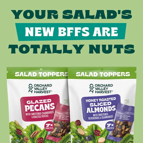 Miniatura 7 de Orchard Valley Harvest Salad Toppers - Nueces pecanas glaseadas con arándanos endulzados y pepitas asadas, 0.85 onzas (paquete de 7) bolsa