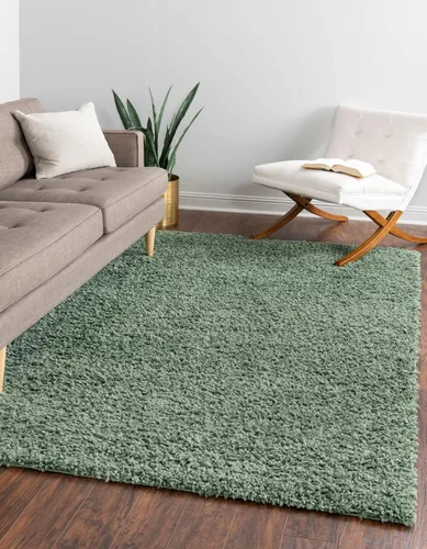 Miniatura 84 de Unique Loom Davos Shag Collection - Alfombra de área, color liso (4 pies 1 pulgada x 6 pies 1 pulgada, rectangular, color pimienta)