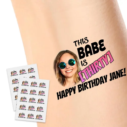 Miniatura 9 de Calcomanías de tatuajes temporales personalizadas, personaliza el tatuaje con nombre y foto de tu amor para fiestas de cumpleaños, Halloween