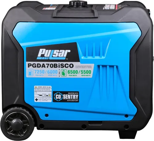Miniatura 9 de Pulsar, generador inversor de 7,250 vatios de combustible dual sumamente silencioso con arranque remoto