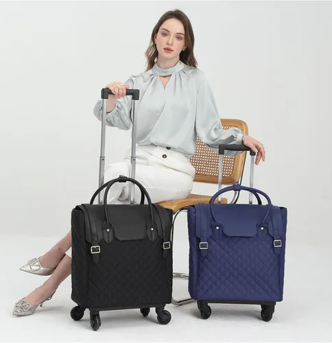 Miniatura 2 de VH&GRED Equipaje de viaje de negocios18 pulgadas caja de tela bolsa de carro pequeña maleta portátil de rueda universal maleta femenina se puede