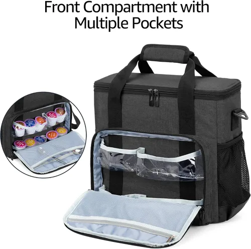 Miniatura 2 de CURMIO Bolsa de transporte para cafetera compatible con Keurig K-Mini o K-Mini Plus, bolsa de viaje para cafeteras de una sola porción para cápsulas