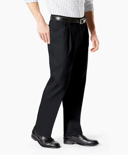 Miniatura 2 de Dockers Signature - Pantalón elástico de algodón para hombre de ajuste clásico y plisado, caqui