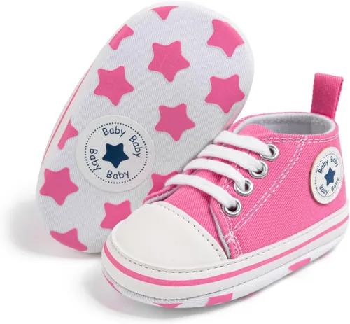 Miniatura 17 de KIDSUN zapatos deportivos altos hasta el tobillo para bebés, niños y niñas con suela antideslizante, suaves, para recién nacidos, zapatos
