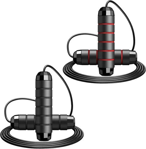 Miniatura 9 de Jump Rope,Tangle-Free Rapid Speed Jump Rope with Ball Bearings for Men,Women and Kids,Adjustable Steel Skipping Rope with Ergonomic Foam Handles,A