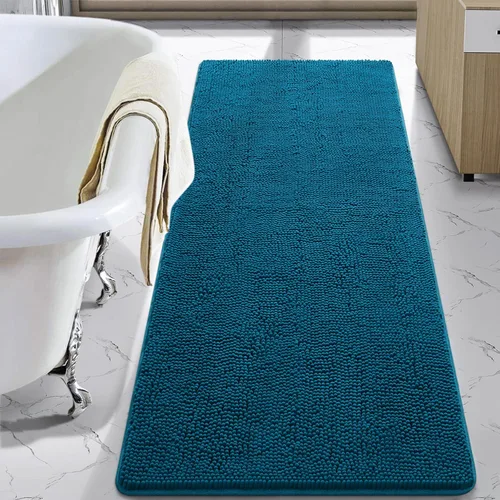 Miniatura 23 de LOCHAS Alfombra de Baño de Lujo Lanuda Tapete de Baño 24 x 17 Pulgadas, Alfombras de Baño Lavables Antideslizantes para Baño y Ducha, Alfombras