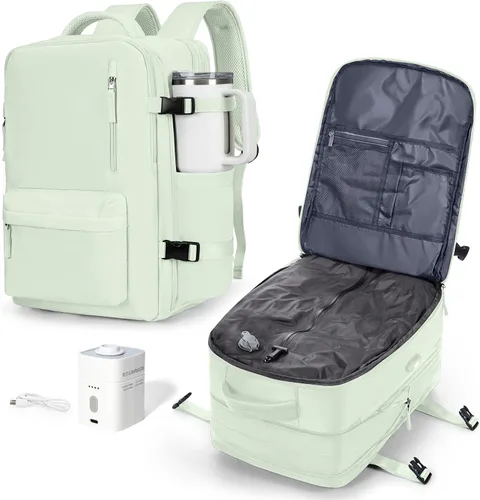 Miniatura 27 de VGCUB Mochila grande de viaje para trabajo, negocios, mochila para computadora portátil aprobada para vuelo, para mujeres y hombres, mochila