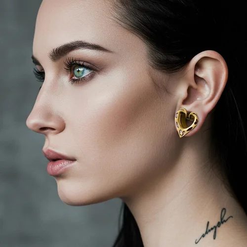 Miniatura 4 de ERKUOO 2 túneles ocultistas góticos barrocos de oreja de 2G a 1 pulgada de corazón, llama, media luna, espiral, dilatadores, joyería de piercing