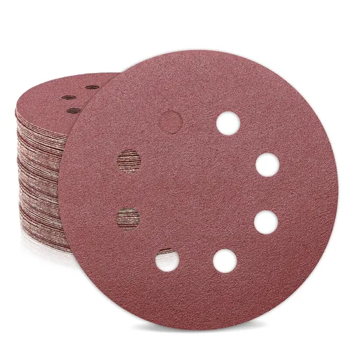 Miniatura 9 de ZEHIQ Discos de lijado de 5 pulgadas y 8 agujeros, 30 piezas, surtido de papel de lija redondo 40 80 120 220 400 800 granos, disco de lijado