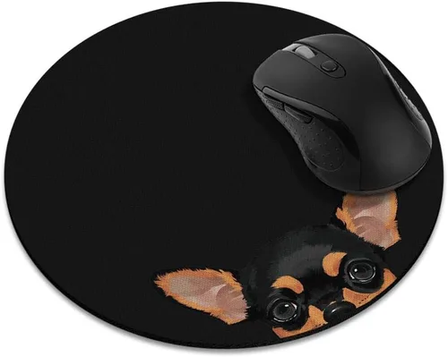 Miniatura 12 de Alfombrilla de mouse redonda antideslizante, alfombrilla de mouse de bulldog inglés WIRESTER para el hogar, la oficina y el escritorio