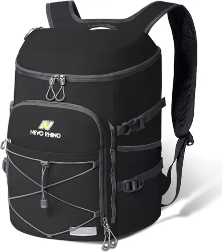 N NEVO RHINO Mochilas Enfriadoras Aisladas a Prueba de Fugas 36/54 Latas, Mochila Enfriadora Aislada Portátil Ligera Impermeable para Hombres y Negro