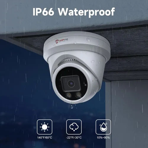 Miniatura 5 de Anpviz Cámara IP PoE de 12MP para exteriores, cámara IP de seguridad de torreta gran angular de 110° para vigilancia del hogar, visión nocturna a